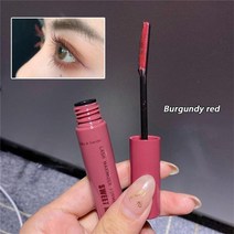 번지지않는마스카라 워터프루프 롱래쉬 컬러 볼륨 속눈썹픽서 아이 컬 두꺼운 연장 방수 비 번짐 내츄럴 두꺼운 컬링 파인 브러쉬 메이크업, 버건디 레드
