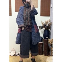 계량 한복 여성 겨울 패딩 하프 점퍼 패치 빈티지 빅사이즈