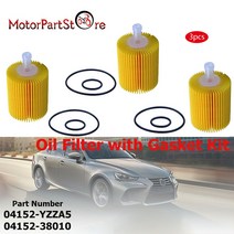 도요타 4 러너 툰드라 FJ 크루저 렉서스 GS350 GX460 IS300 IS350 GS450h 04152-YZZA5 용 3 Pcs 엔진 오일 필터