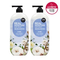 [LG생활건강] 온더바디 리얼 모이스처 웜코튼바디워시 900G X 2개
