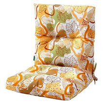 FILUXE 의자 패드 좌석/등 파티오 쿠션 - 방수 솔리드 터프트 베개 끈이 있는 실내/실외 변색 방지 및 계절 전천후 교체품 (데이지 1) 396376, 1 Count (Pack of 1)