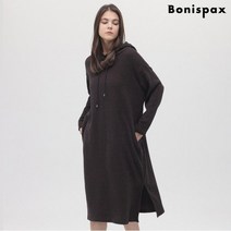 보니스팍스 기모 인포켓 후드 롱 원피스-OF99OP052