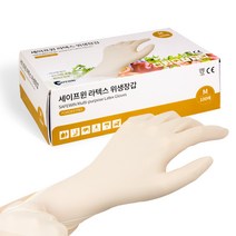 세이프윈 라텍스장갑 M 100매, 100개 * 1개