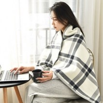 빅사이즈 극세사 무릎담요 망토양털담요 체크두꺼운담요