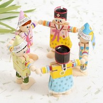 한복 인형 만들기 키트 유치원 초등학교 스티커 색칠 놀이, 남자한복＋스티커