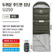 동계 캠핑 코튼 침낭 백패킹 모포 겨울 경량 군용 포단 군인 야외 보온, (U250S)1.5kg패딩-쑥청
