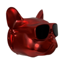 차량용방향제 무광크롬 레드 프렌치 불독 차량용 디퓨저, 클린코튼