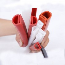 차음재 방음재 흡음재 내성 실리콘 씰 E 타입 스트립 콜드 프로파일 냉동고 도어 냉장고 장비, 25x18mm, 빨간