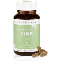 독일직구 구아바 잎에서 추출한 네츄럴 야채 아연. 데일리 복용량당 10mg 아연(100% NRV*) 120캡슐 독일제 비건, 수량, 상세참조