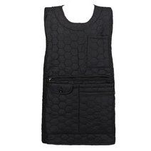 마마렐라 여성 패딩 원피스형 앞치마 따뜻한 기모 패딩앞치마 겨울앞치마 김장앞치마 식당앞치마 기모앞치마, 블랙