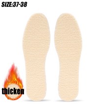 발 찜질기 온열패드 발보온기 수족냉증장갑 두꺼운 따뜻한 깔창 겨울 모조 양고기 방한 깔창 따뜻한 남성과 여성 스노우 부츠 발 패드 부드러운 맞춤형 깔창, 2쌍, 37-38