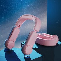 매달린 목 에어컨 팬 접이식 핸드 헬드 Usb 미니 야외 스포츠 블레이드리스 냉각 팬 에어 컨디셔닝 시원한 바람 공기 환풍기, 06 Pink