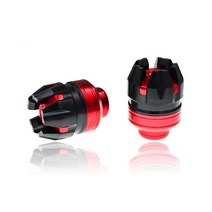 1Pair Colorful Scooter Parts Dirt Pit Bike Accessories Motocross Wheel Anticaida Motorbike Crash Pad, 04 빨간