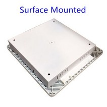 방수 캐노피 조명 60w80w100w150w 뒷마당 차고 주유소 램프 표면 장착 오목한 상업용 천장 램프, 100W, Warm White 3000k, Surface Mounted