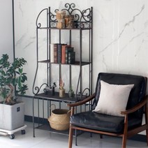 원룸꾸미기 4단 메탈 소품장식장 선반 빈티지 카페가구 토피어리 메탈랙 진열대 간식창고 과자선반