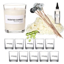 소이 캔들 만들기 3온스투명 10개 세트 DIY 키트, B043 스프링플라워