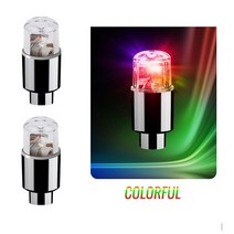 차량용무드등 엠비언트무드등2/4PCS 자동차 휠 LED 라이트 Motocycle 자전거 타이어 밸브 모자 장식 랜턴, 01 2PCS Colorful