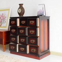 한약방약장 약장서랍장 고급 단단한 나무 클래식 가구 멀티 서랍 캐비닛 한약, 적갈색, 차림새