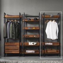 [미소가] [MISOGA] 티파니 멀바우원목 스틸행거, 상세 설명 참조