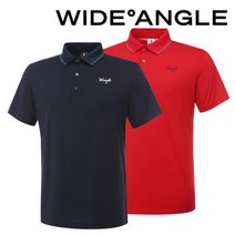 [정품] 와이드앵글 (최초가 119 000원) (WMM20231) 남성 페르소나 배색 카라 티셔츠, 110