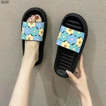 Z3JC 슈즈 남성 슬리퍼 남성 여성 슬리퍼 홈 미끄럼 방지 욕실 쇼핑몰, Z3JC 썬플라워 블랙, 230/235【한 치수 크게】
