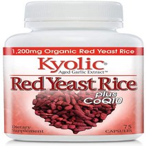 75 Count (Pack of 1) Formula 114 Capsules Kyolic Aged Garlic Extract Formula 114 Red Rice Yeast C, 1