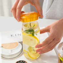 크리스탈 트라이탄 보틀 투명물병 워터 냉온수가능 350ml 500ml, 블루