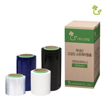 (무료 재단 슬리터 공업용랩 1박스) 잘 풀리는 스트레치필름 포장랩 산업용 자동 파레트 롤포장, 5등분(100mm) 1BOX, 슬리터 흑색 25T-200M