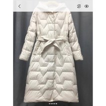 여성 물결 롱패딩