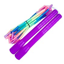 제이에프로프 무지개 연질 구슬 줄넘기 기본형(19.7cm), 01. 가로형, 07. 보라색