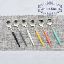 벤톤스튜디오 드블랑 실버 커피&요플레 티스푼 1P, 코랄