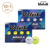 [골프선물세트 10+1][볼빅정품] NEW 미라클 프리미엄 골프공 2피스 12알, VOL_MIRACLE_화이트
