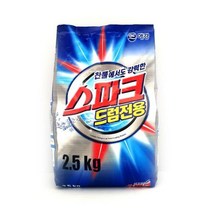 드럼세탁기 찬물 세탁 가루세제 1인가구 미용실 표백 가정용 빨래 숙소 영업용 찌든때, 1개, 애경 스파크 드럼전용세제2.5kg