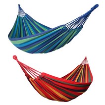 캠핑 해먹 그물침대 그네침대 실내 홈해먹, 더블블루레인보우