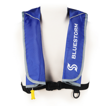 블루스톰 구명조끼 수동 팽창식 낚시 구명복 BSJ-2300, 블루
