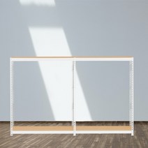 물류창고 조립식앵글 선반 1700 x 400 x 1350 2단, A형 900+800, 블랙