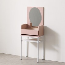 힘찬리빙 리엘 수납 콘솔 입식 화장대 500, 리엘 500 입식 화장대, 인디핑크