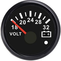 자동차 게이지해양 보트 부스트 알람 게이지 용 오일 압력계 자동차 수위 연료 온도 12V 24V 전압계 액세서, 15 Volt 18-32V BN