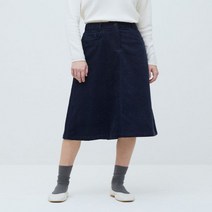 헤지스 네이비 면 코듀로이 스커트 HSSK2D909N2
