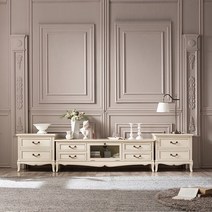 [리체갤러리] [착불상품] 수입빈티지엔틱 벨루카 컬러 협탁거실장 세트, 없음