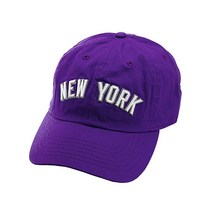 NYFASHION101 유니 NYC 뉴욕 시티 자수 조절 가능한 로우 프로파일 캡 카키 11개. One Size, 01 Purple