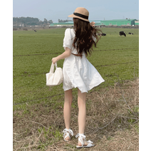 로메리 하트넥 셔링 미니원피스