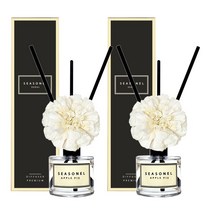 시즈넬 플라워 디퓨저 50ml 지니아 화이트 2세트, 애플파이