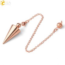 펜듈럼 CSJA-방사능 진자 금속 스탠드 셔틀 영적 Dowsing Rod Pendulos G336, 04 Rose-Gold, 04 Rose-Gold