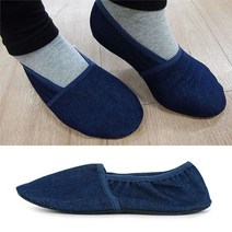 가벼운 데님 실내화 홀서빙용 덧신 학생 실내 신발 학생덧신 천슬리퍼 화슬리퍼 청덧신 진 예쁜