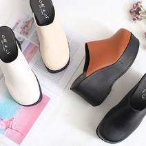[최저가]여성 국산 통굽 키높이 뮬 데일리 슬리퍼 10cm