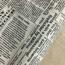 퀼트 수입린넨원단 광목 린넨 캔버스 누빔 피드색 지지미 원단 천 50x150cm 레트로 신문 편지 인쇄 된 면화 린넨 패치 워크 패브릭 바느질 재료 diy 수제 퀼트 패치 워크, 검은 편지