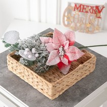 스노우베리포인가지 40cm 크리스마스 장식 TRFART.플라워트리, 레드