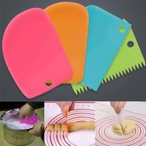 케이크 빵 슬라이서 킹 페이스트리 도구 3 개/대 케이크 용 킹 도구 반죽 커터 스크레이퍼 케이크 블레이드 실리콘 주걱, 녹색