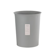 심플 원형오픈 휴지통 10L, 그레이